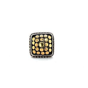 John Hardy Estate Single Earring With Plastic Disk Back 18k Y Gold + Silver JH29